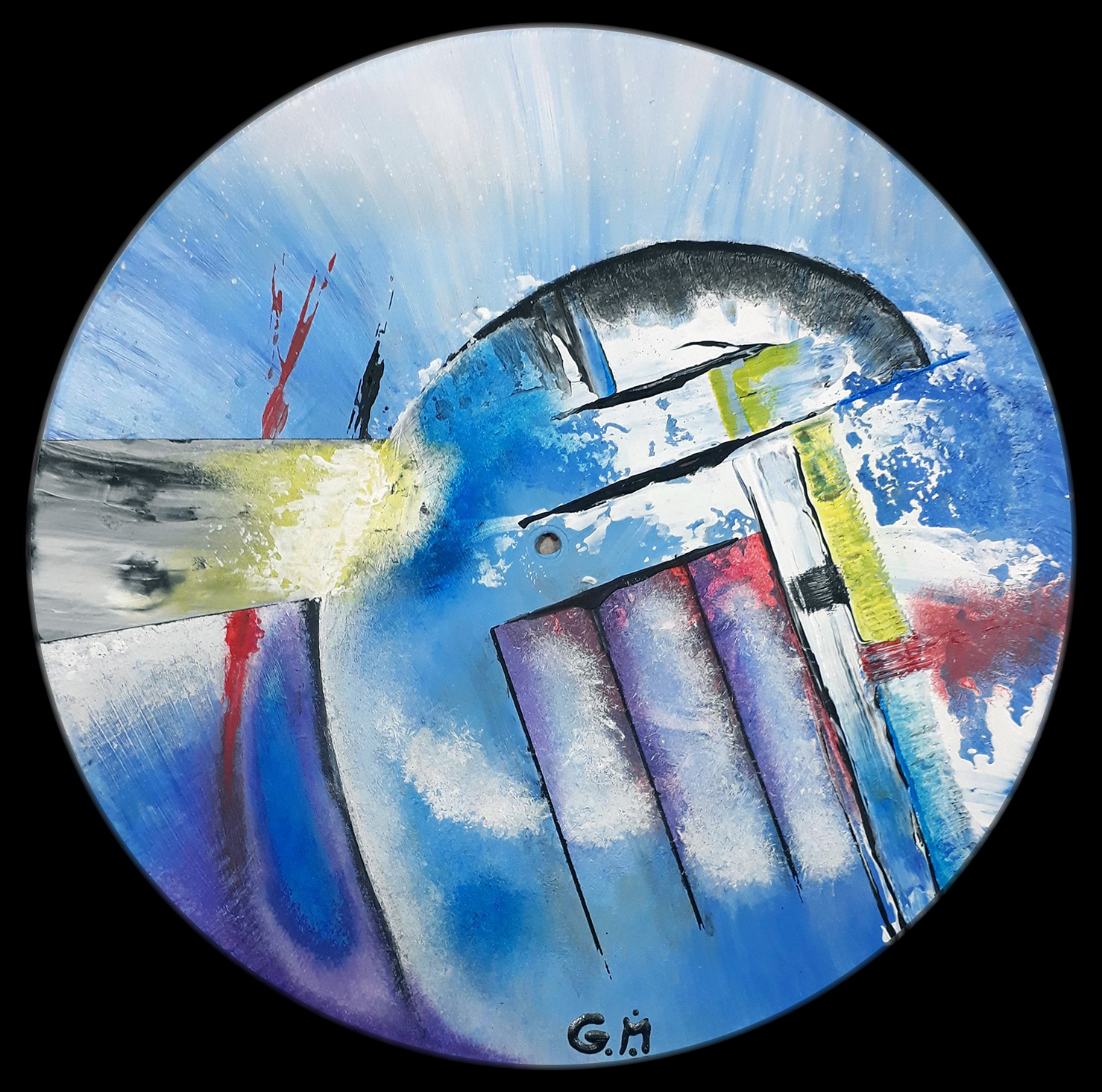 #48 "A quai"
Acrylique sur vinyle, 78 tours