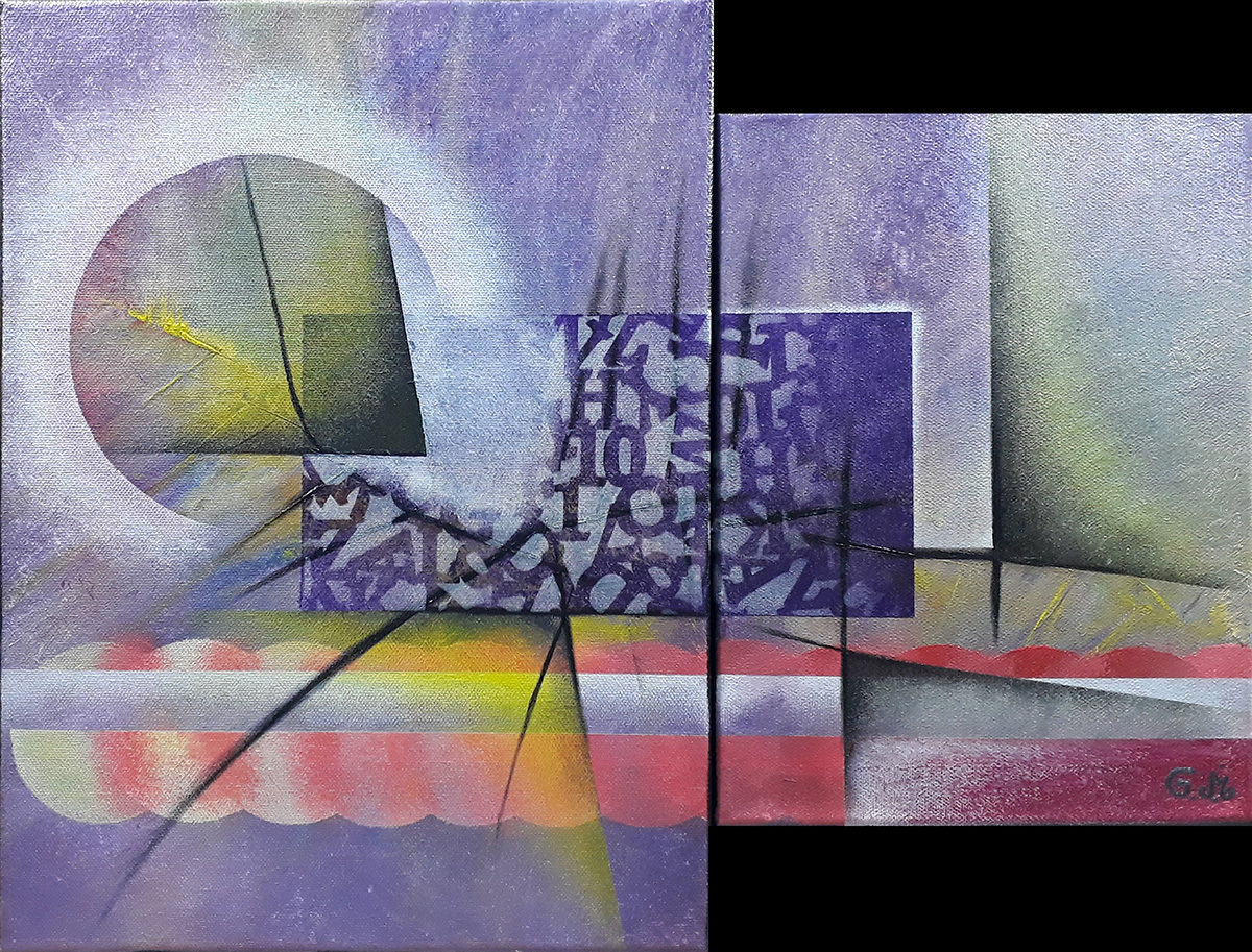 #62 "Fonte"
Acrylique sur toile, 40×50(30+20)