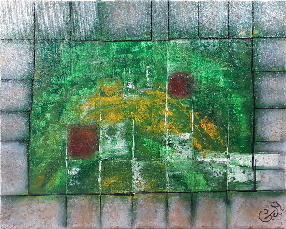 #69 "Exocentré"
Acrylique sur toile, 40x50