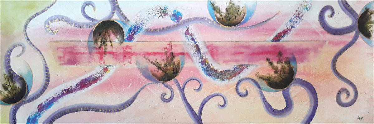 #87 "Yggdrasil"
Acrylique sur toile, 30x120