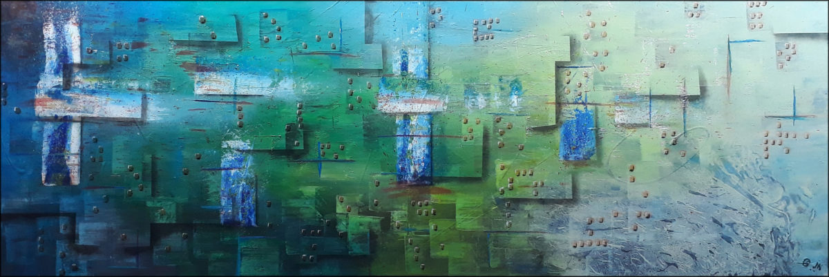 #100 "Totem"
Acrylique sur toile, 40x120