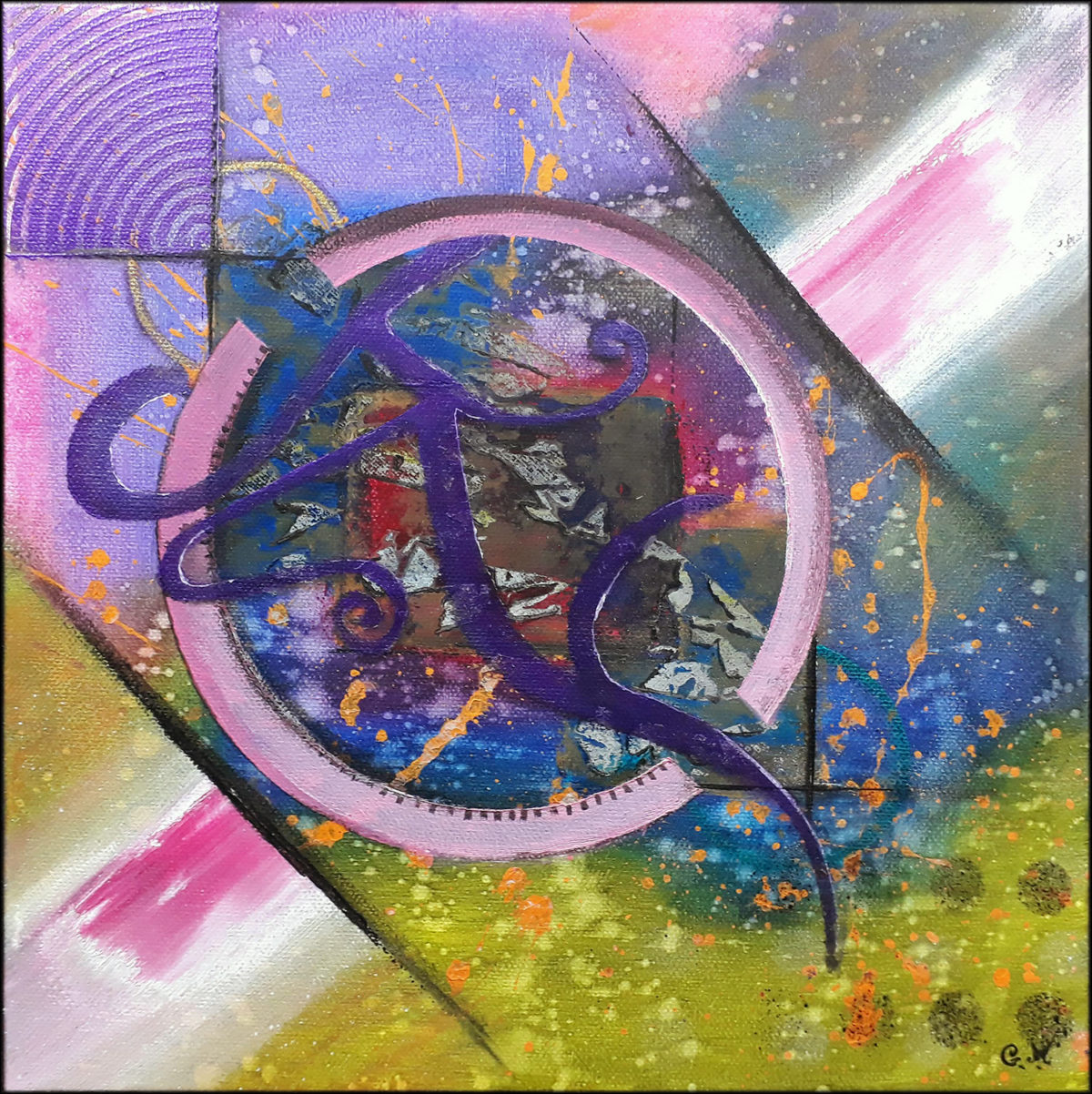 #118 "Egide"
Acrylique sur toile, 30x30