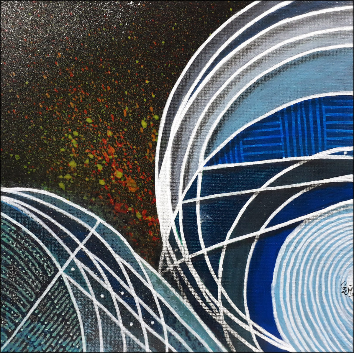 #130 "Lace"
Acrylique sur carton toilé, 25x25