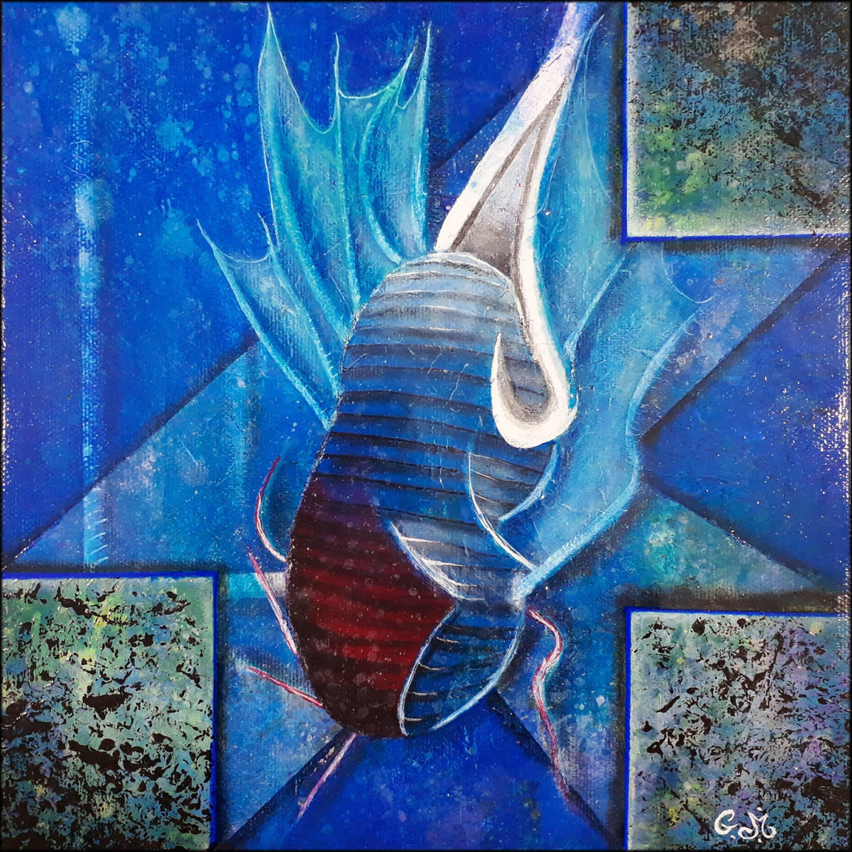 #132 "Eukariota"
Acrylique sur carton toilé, 25x25