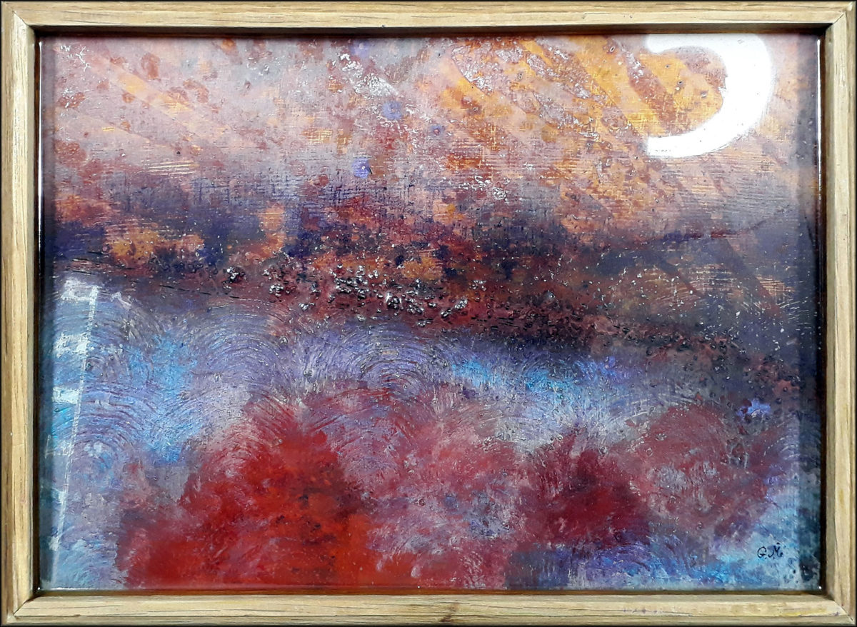 #133 "Cale"
Acrylique sur carton, résine, 24.5x33.5