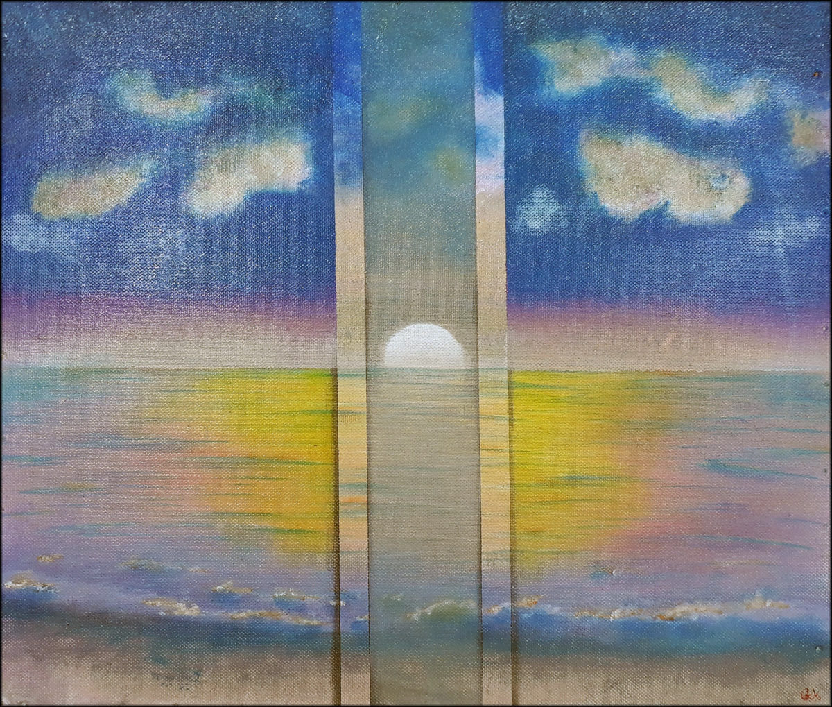 #146 "Iboga" Acrylique sur bois, 45 x 53 cm