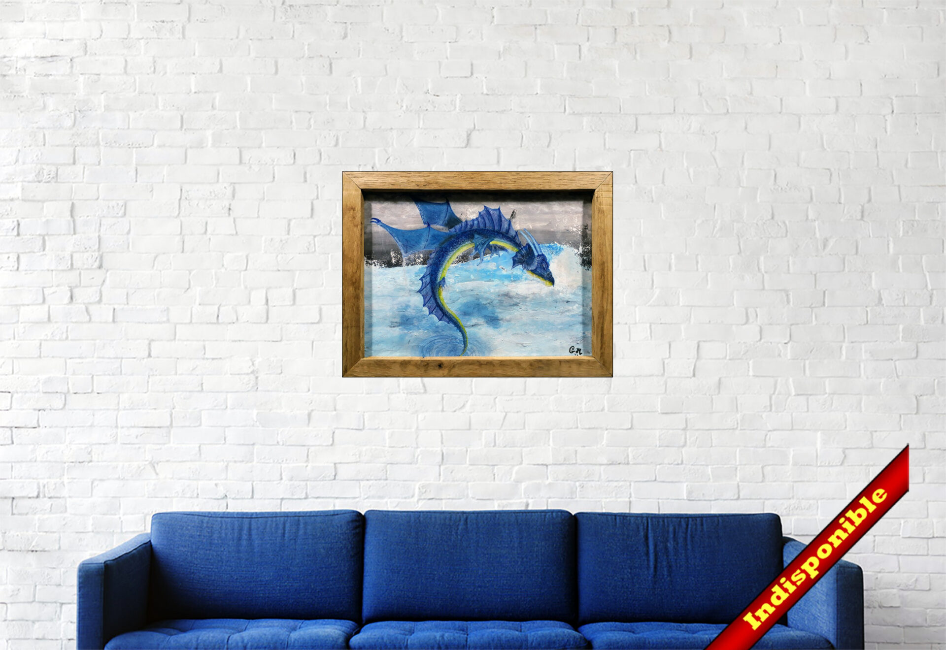 #153 "Ryujin" Acrylique sur carton toilé, 30 x 40 cm