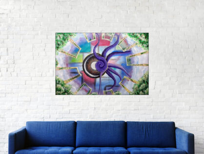 #154 "La couleur tombée du ciel" Acrylique sur toile, 40 x 60 cm