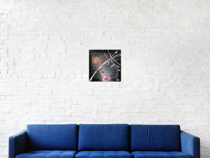 #158 "Sleeping Satellite" Acrylique sur carton toilé, 20 x 20 cm