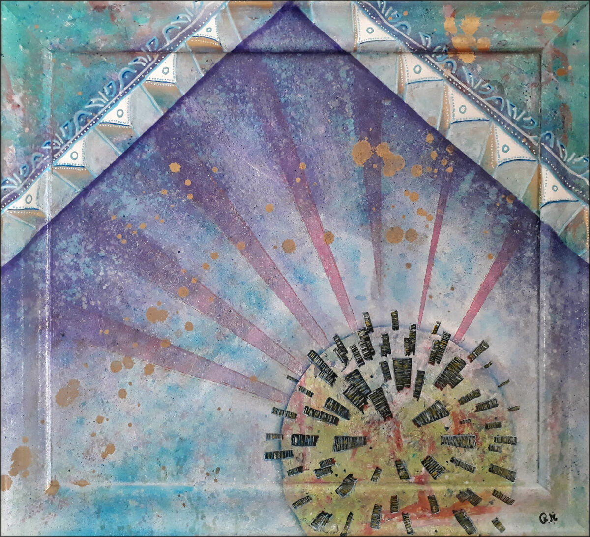 #162 "No plan B" Acrylique sur panneau de chêne, 50 x 55 cm