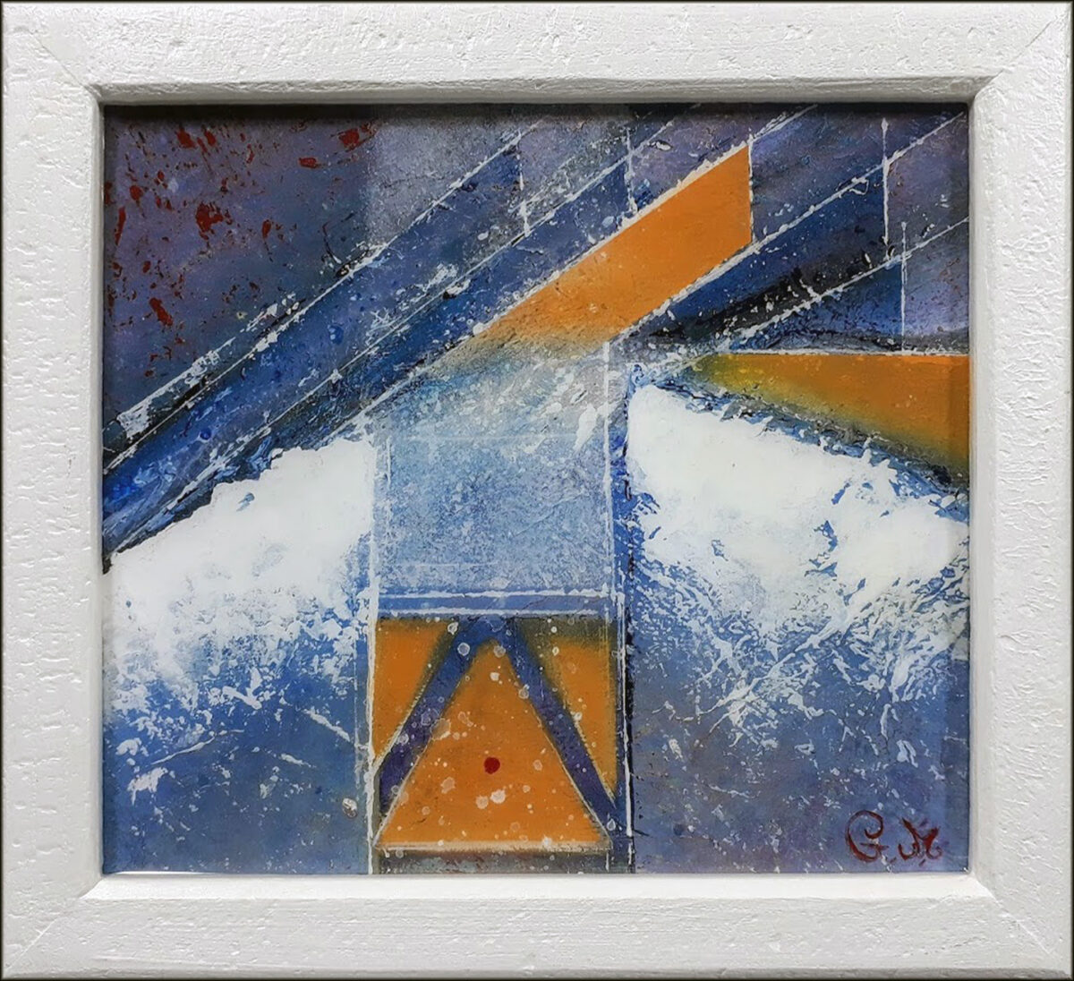 #163 "Rapture" Acrylique sur toile, résine époxy, 21 x 23 cm