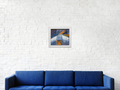 #163 "Rapture" Acrylique sur toile, résine époxy, 21 x 23 cm