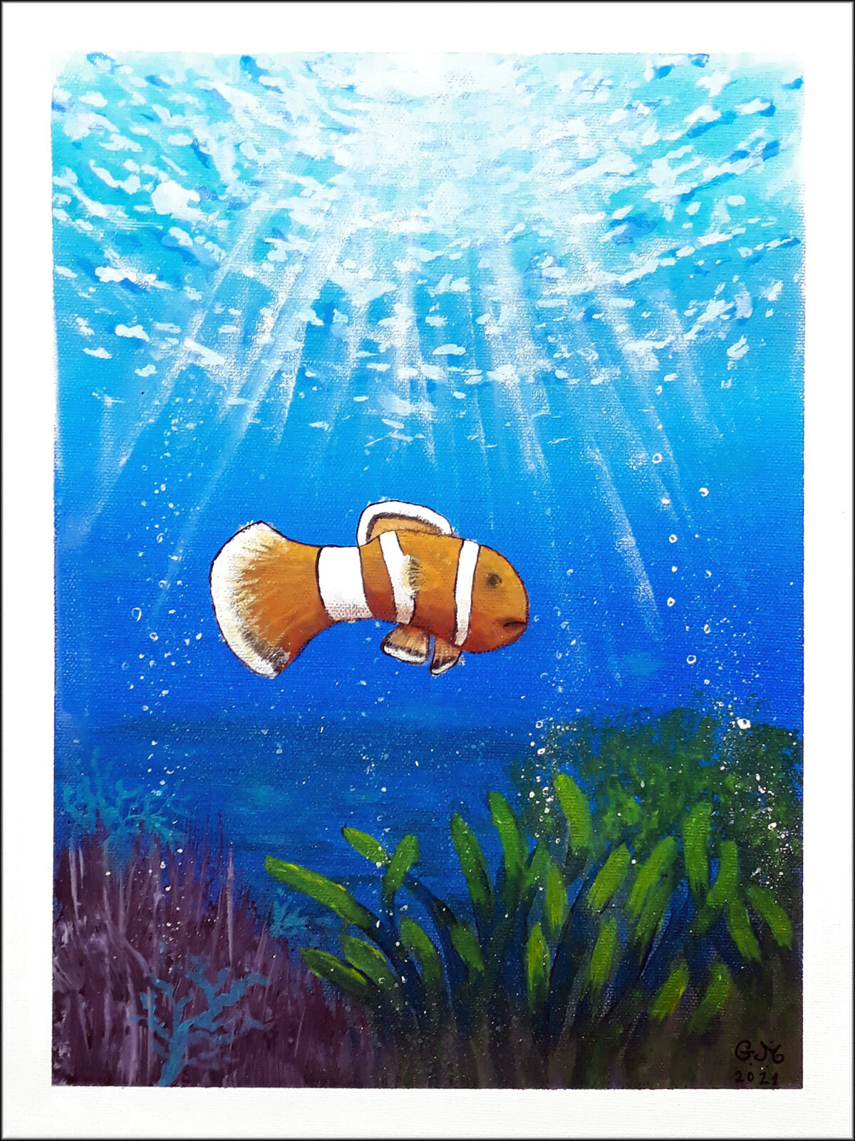 #168 "Nem0" Acrylique sur toile, 40x30 cm