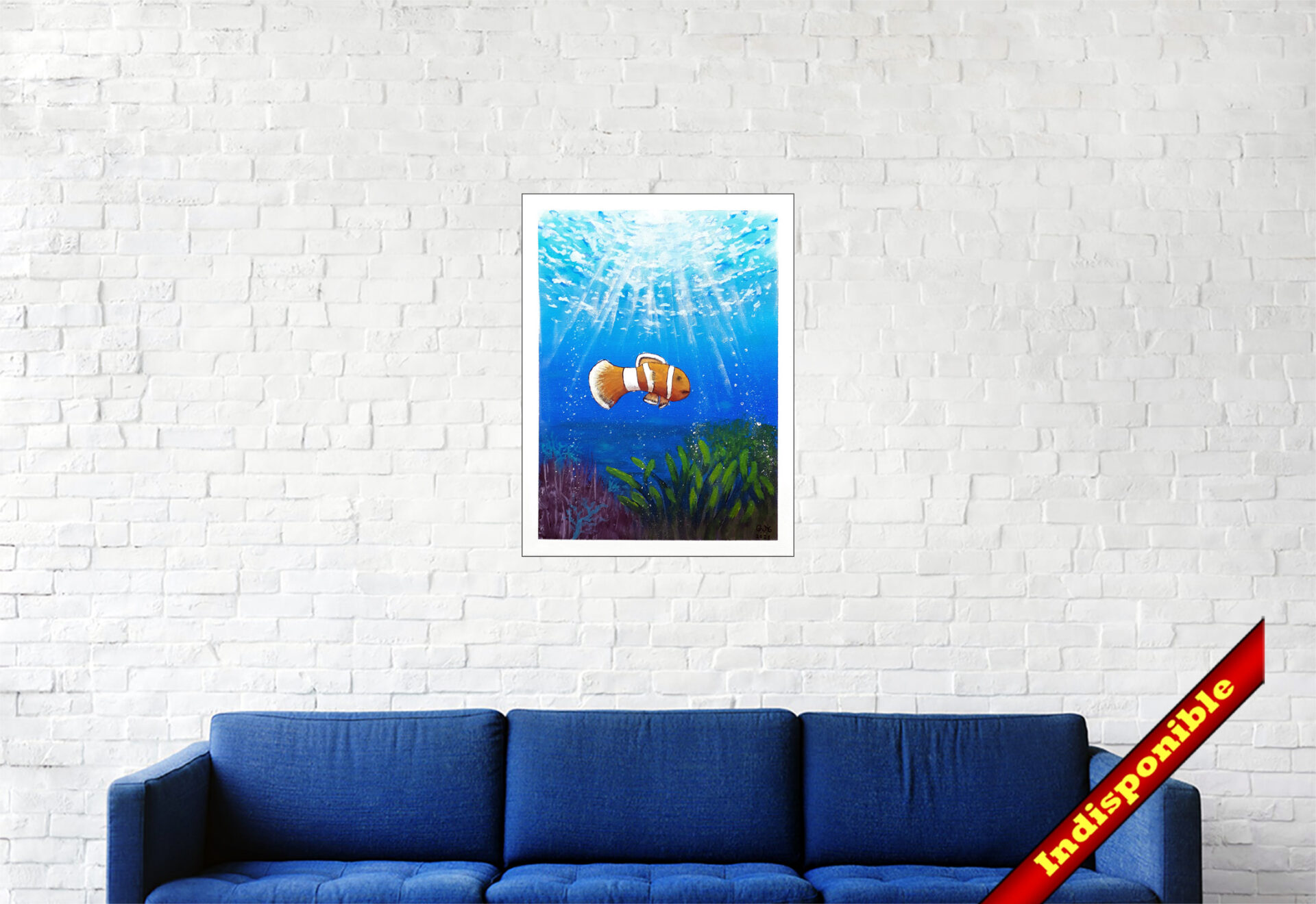 #168 "Nem0" Acrylique sur toile, 40x30 cm