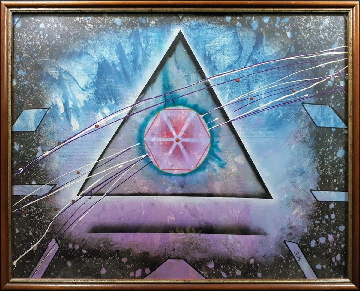 #171 "Alpha Scorpii" Acrylique sur toile, H50 x L62 cm