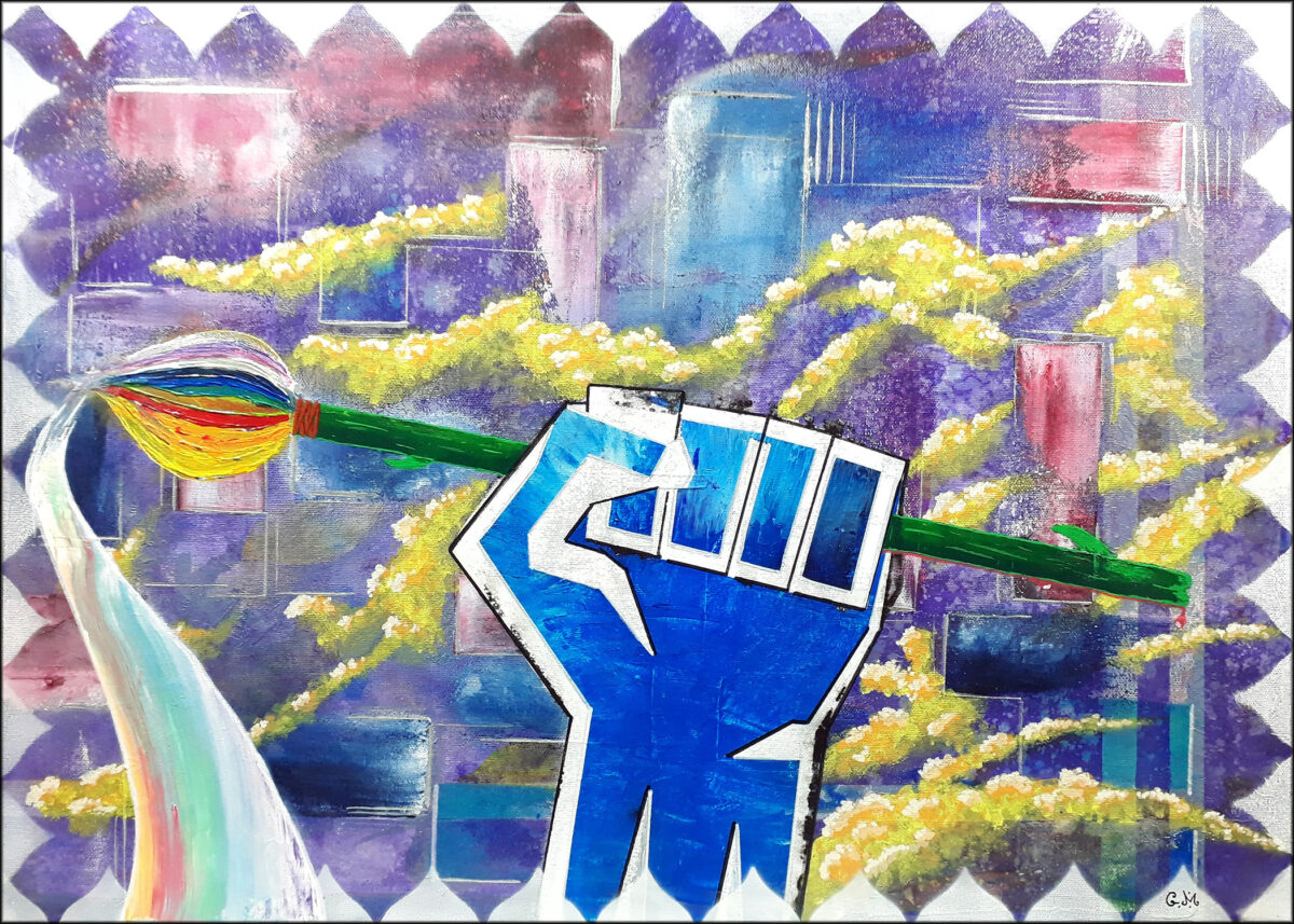 #170 "Rêve hô Lucion" Acrylique sur toile, H50 x L70