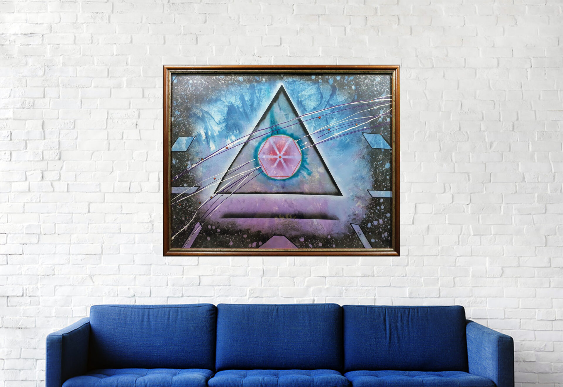 #171 "Alpha Scorpii" Acrylique sur toile, H50 x L62 cm