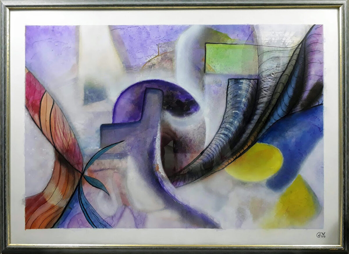 #174 "Entropie" Acrylique sur toile, H54xL74 cm