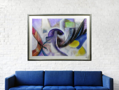 #174 "Entropie" Acrylique sur toile, H54xL74 cm