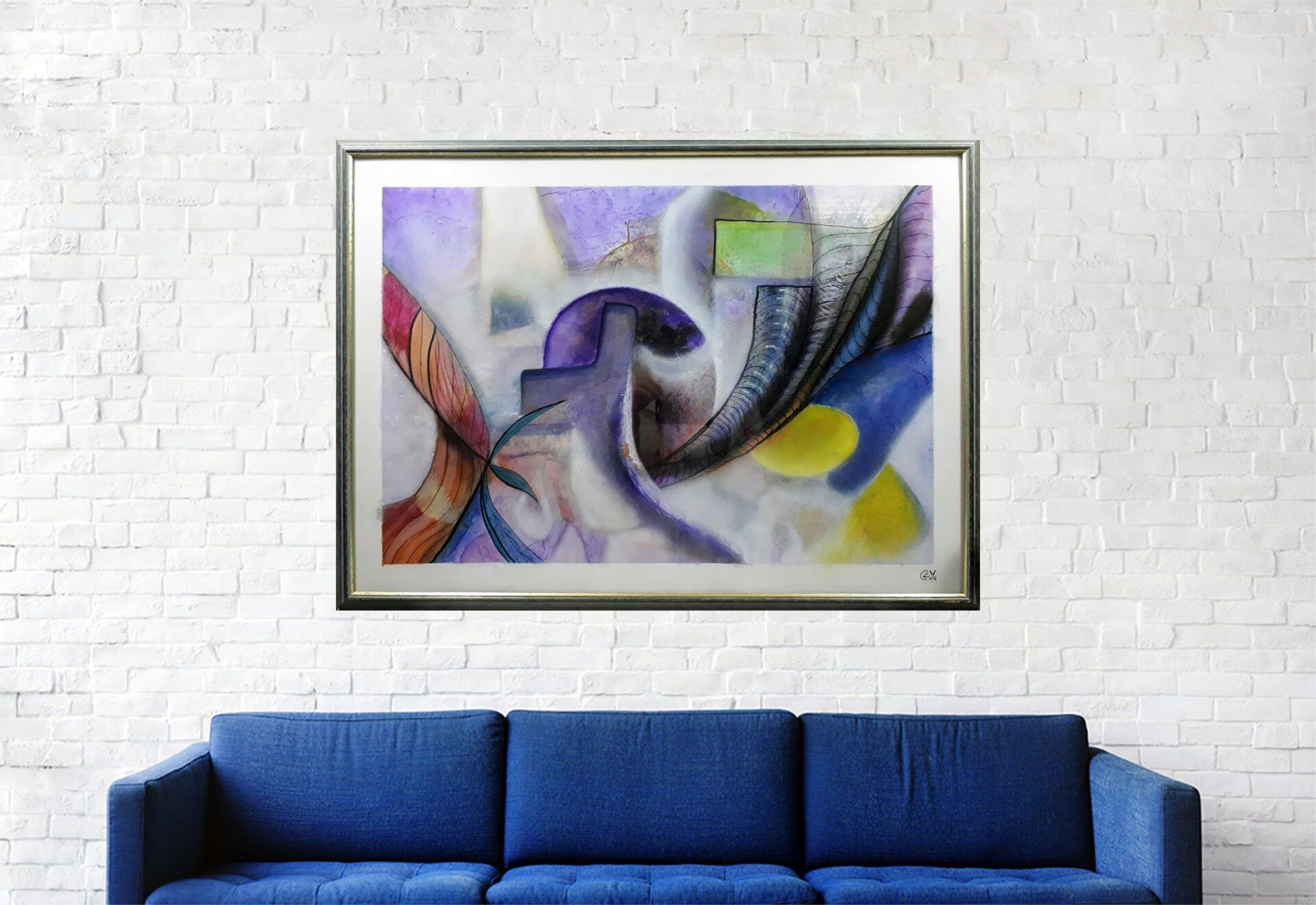 #174 "Entropie" Acrylique sur toile, H54xL74 cm