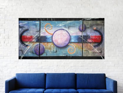 #177 "Patch" Acrylique sur toile, H70xL142 cm