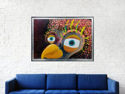 #178 "Inst" Acrylique sur toile, H50X70 cm