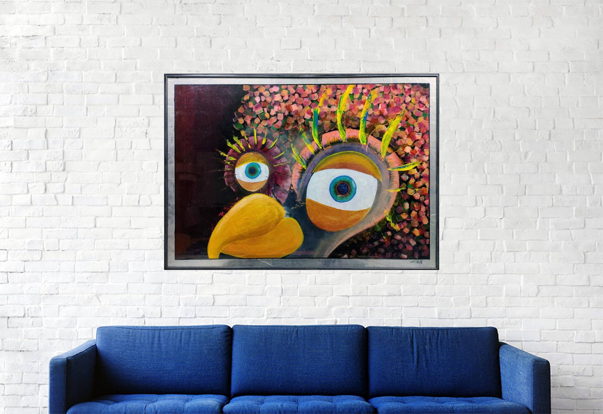 #178 "Inst" Acrylique sur toile, H50X70 cm