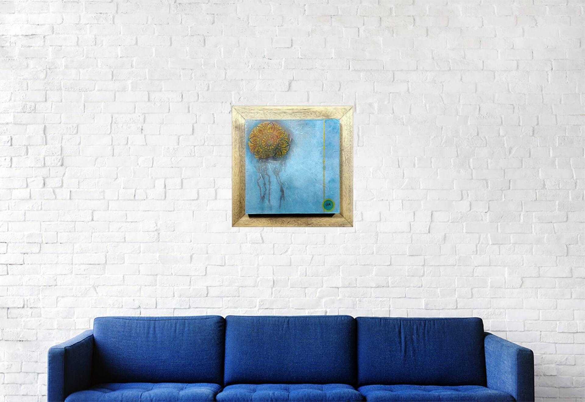 #179 "Cloudy" Acrylique sur toile, H39X39 cm