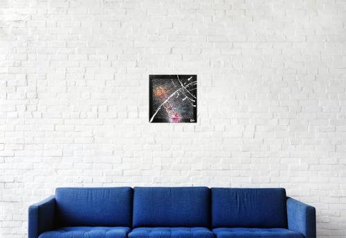 #158 "Sleeping Satellite" Acrylique sur carton toilé, 20 x 20 cm